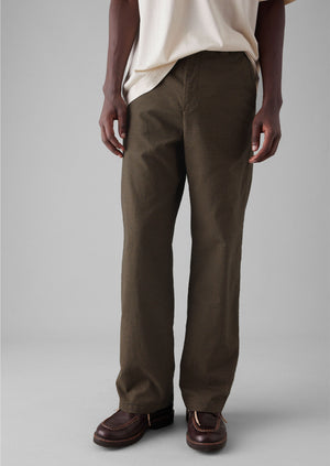 Rory Gingham Drawstring Trousers | Burnt Umber