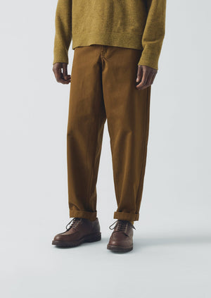 Garment Dyed Cotton Twill Trousers | Bronze