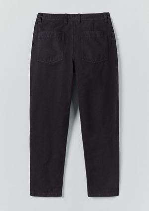 Norv Garment Dyed Tapered Trousers | Charcoal
