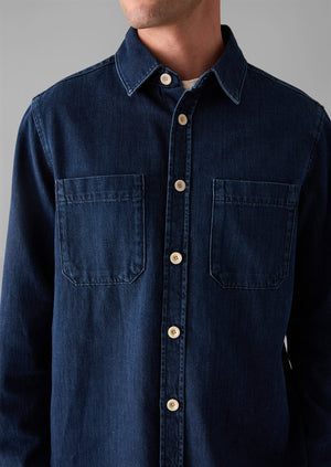 Patch Pocket Denim Shirt | Indigo