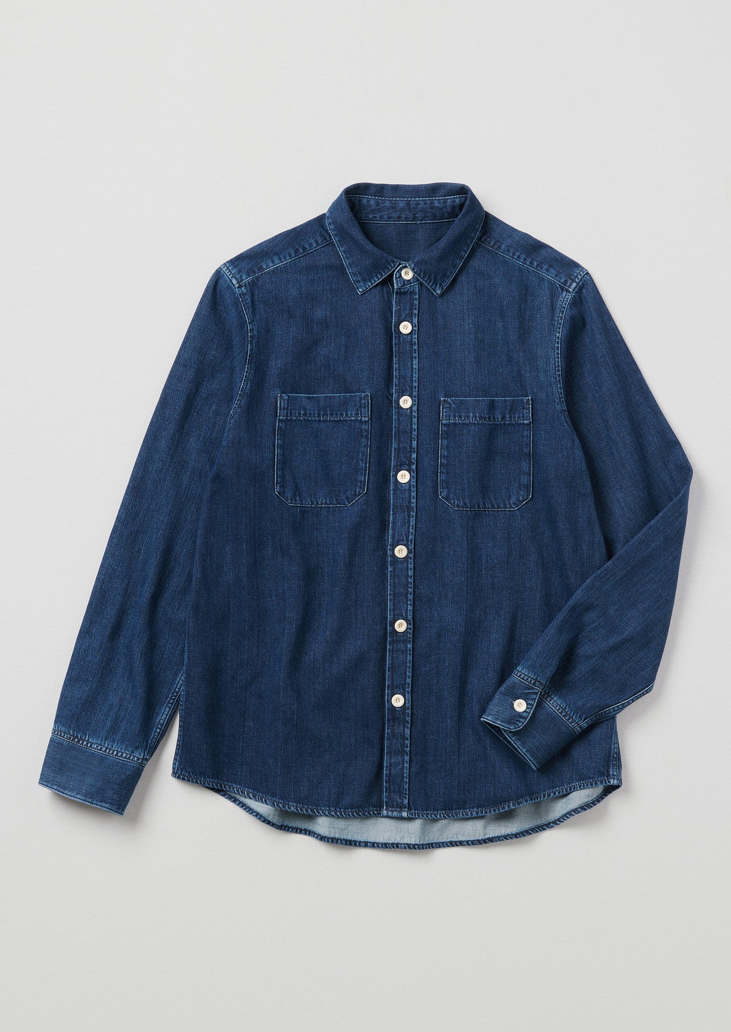 Patch Pocket Denim Shirt | Indigo