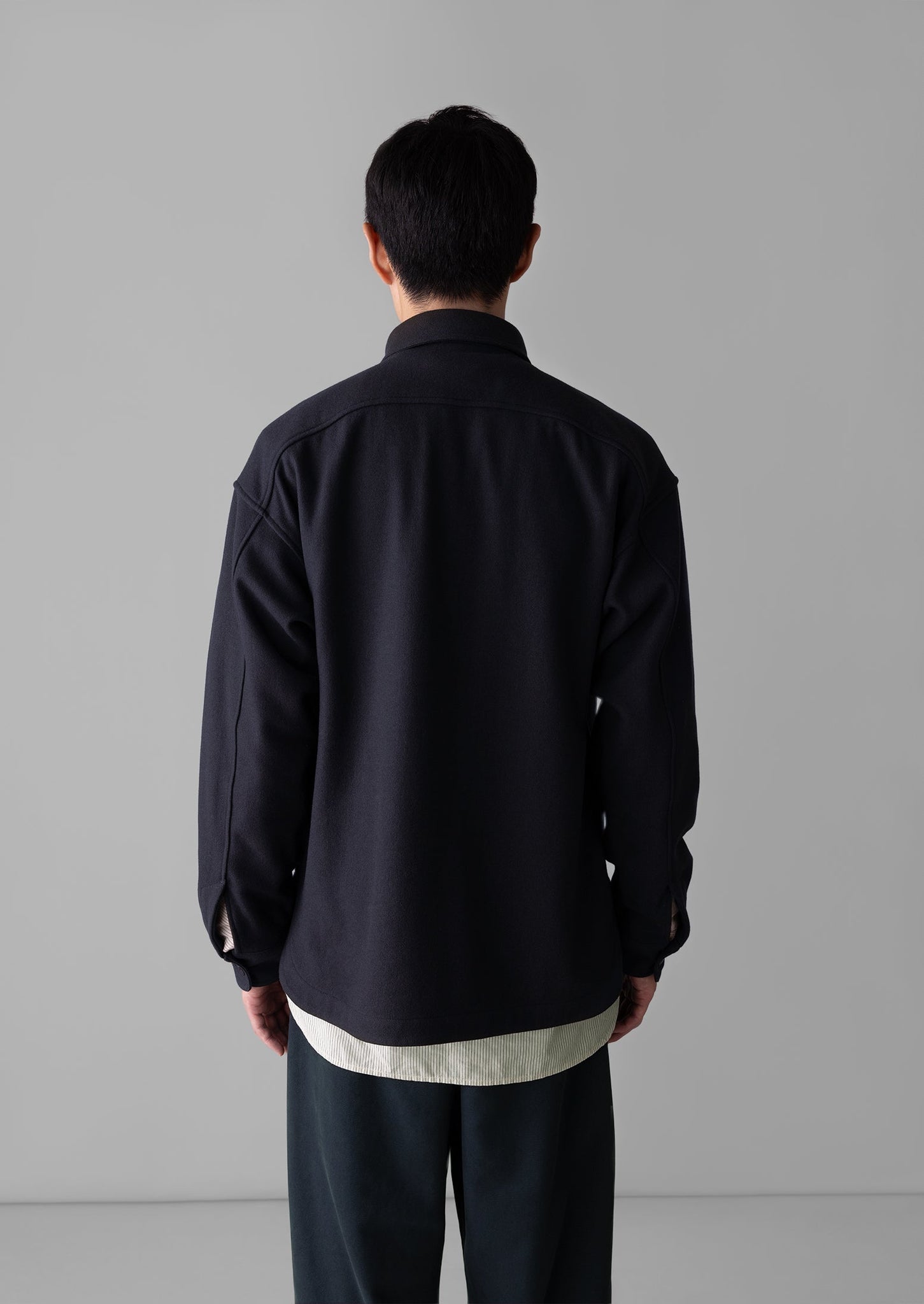 Wool Cashmere Overshirt | Navy