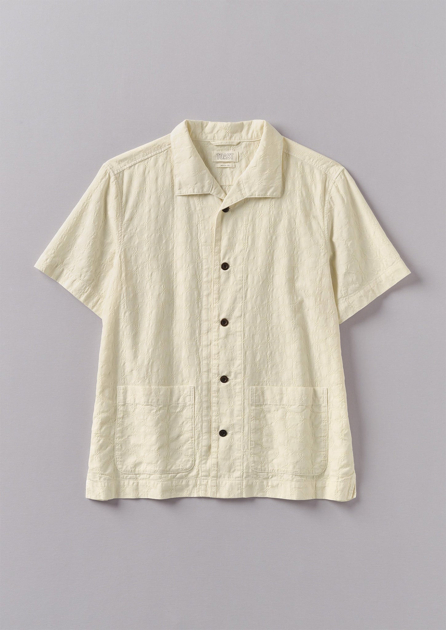 Fly Away Collar Jacquard Shirt | Chalk