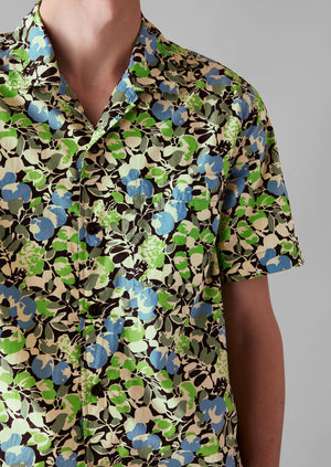 Hedgerow Cotton Short Sleeve Shirt | Acid Green