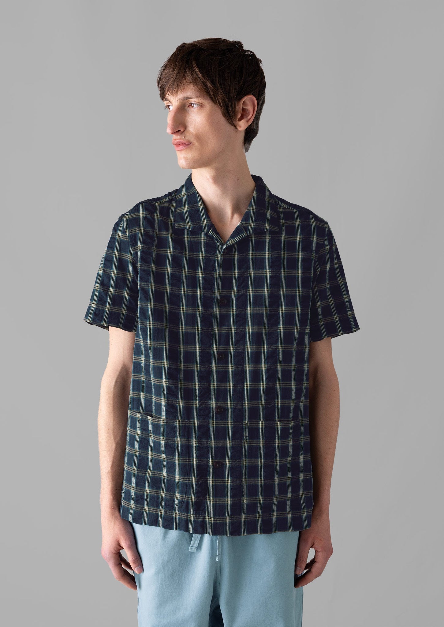 Fly Away Collar Seersucker Shirt | Myrtle