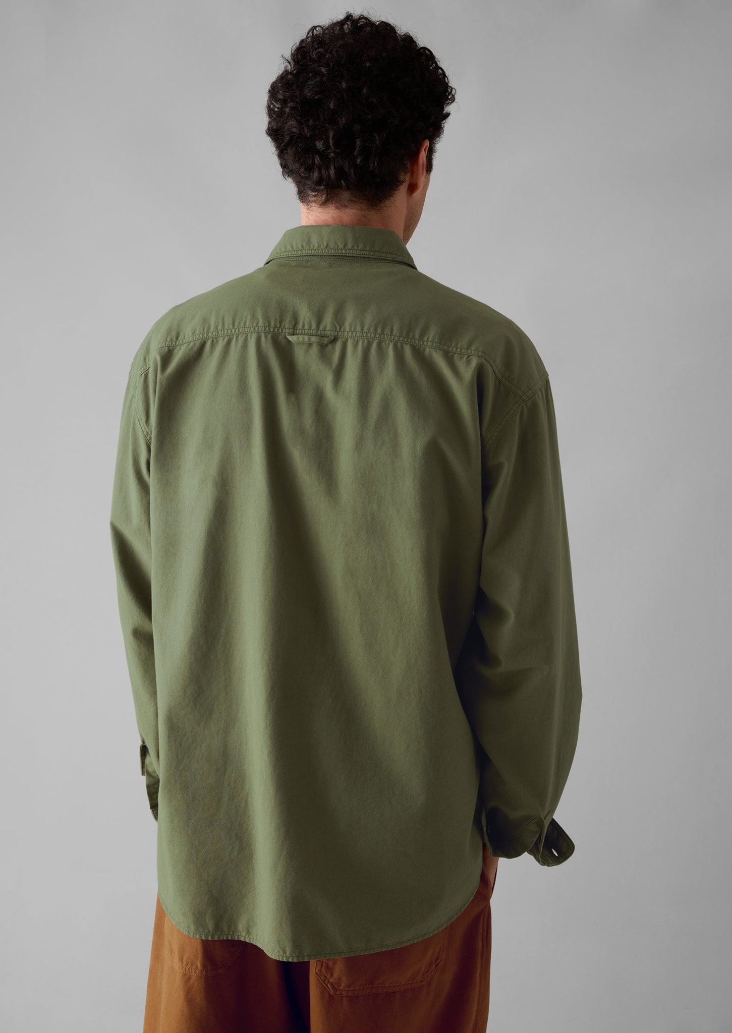 Garment Dyed Oxford Workwear Shirt | Washed Olive