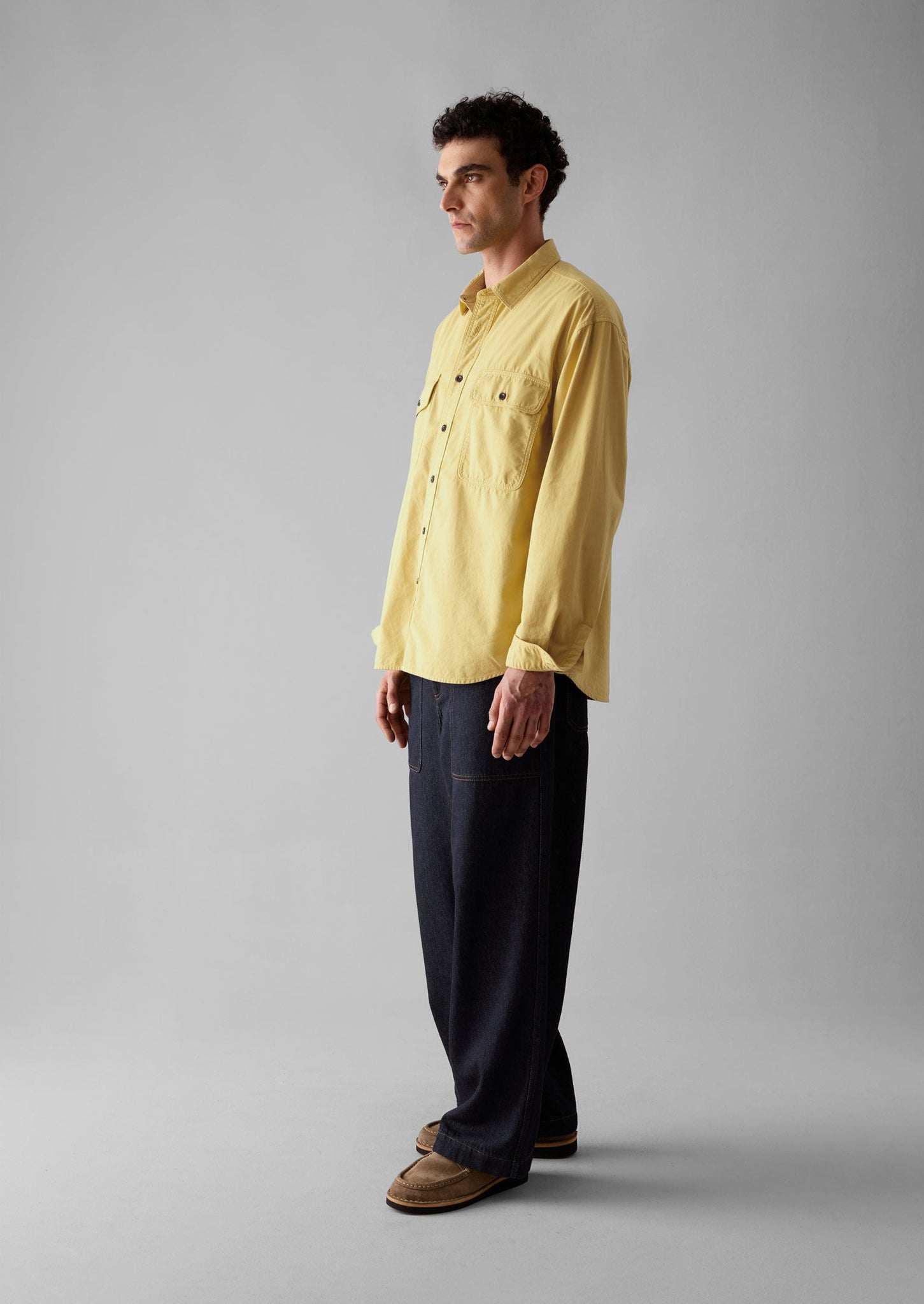 Garment Dyed Oxford Workwear Shirt | Soft Topaz