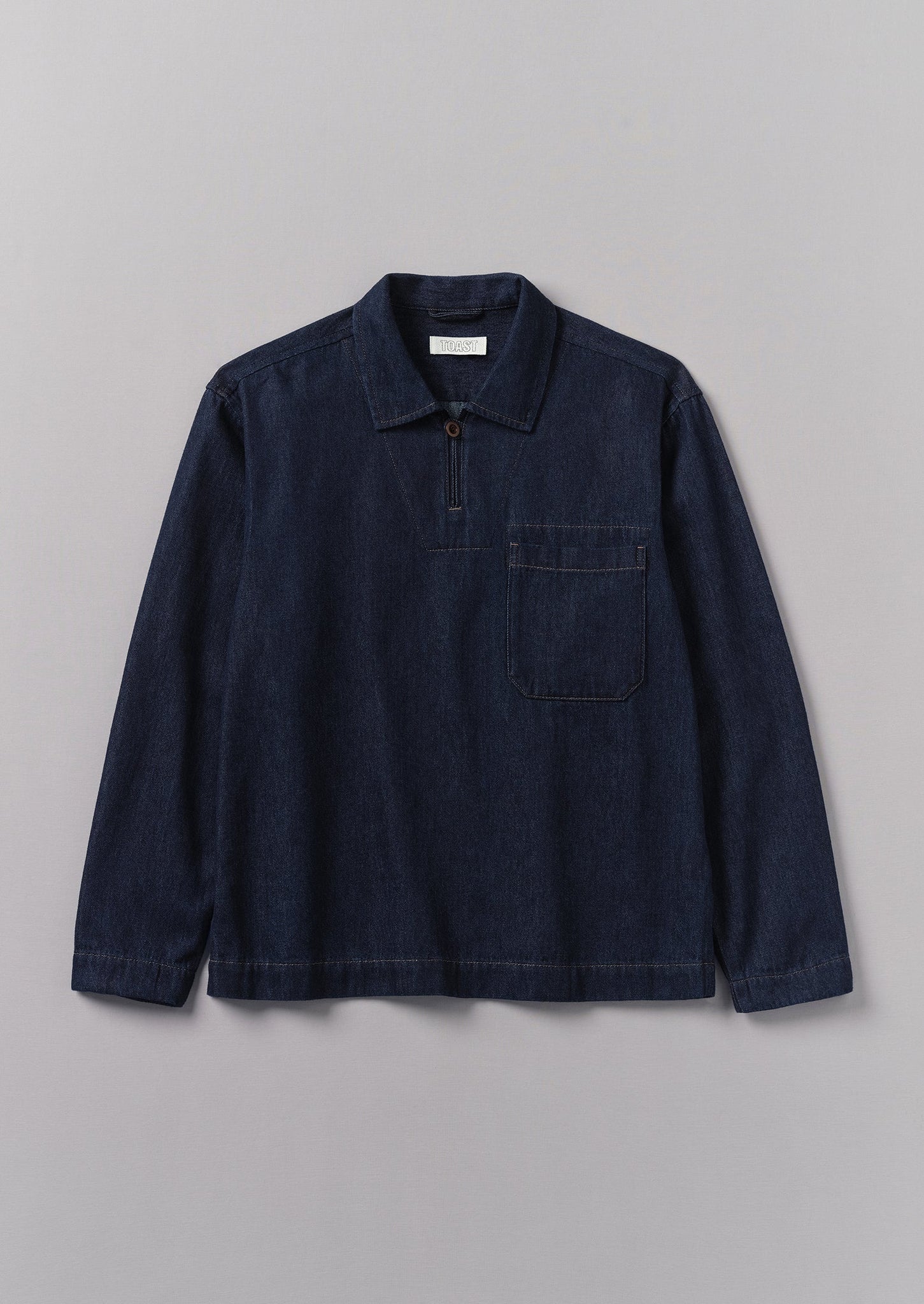 Cotton Hemp Denim Smock Shirt | Indigo