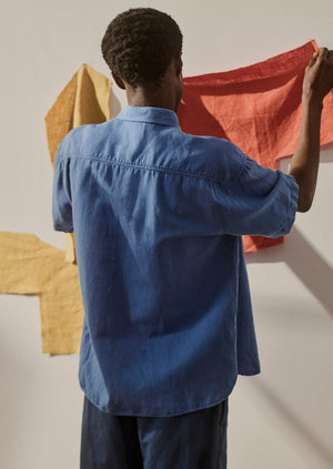 Pullover Short Sleeve Shirt | Sea Blue