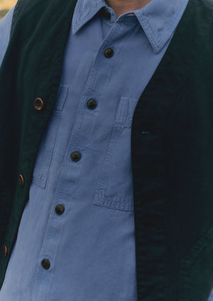Garment Dyed Patch Pocket Shirt | Baja Blue