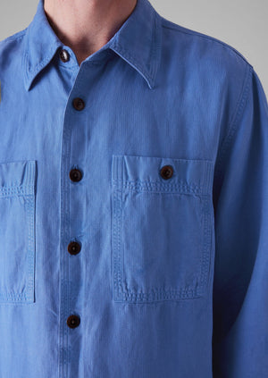 Garment Dyed Patch Pocket Shirt | Baja Blue
