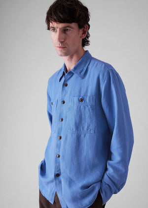Garment Dyed Patch Pocket Shirt | Baja Blue