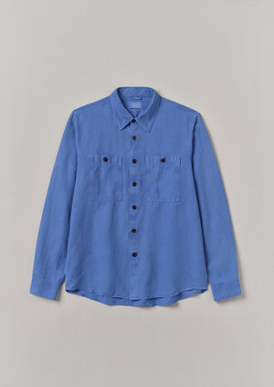 Garment Dyed Patch Pocket Shirt | Baja Blue