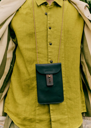 Loop Button Linen Shirt | Olivine
