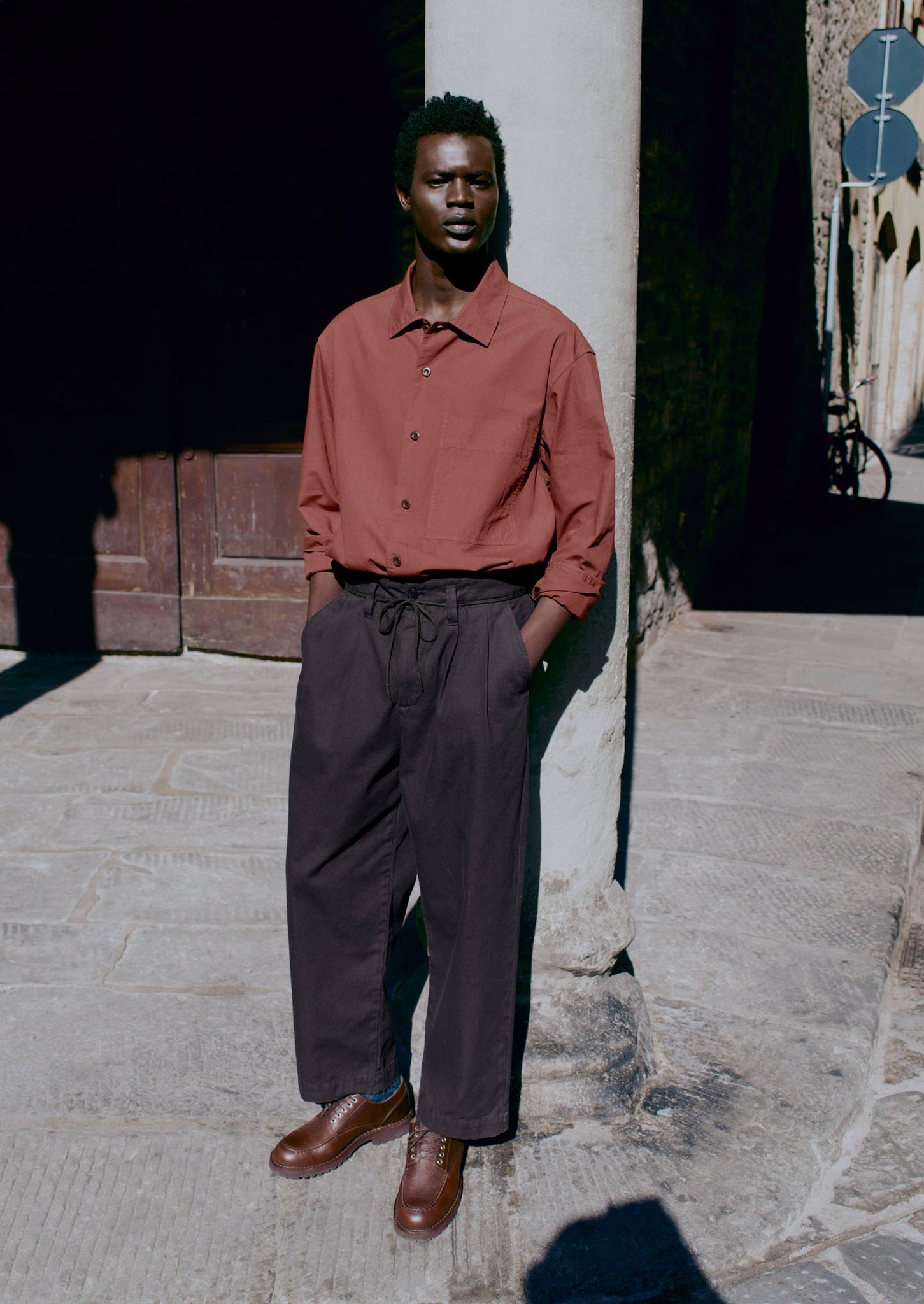 Garment Dyed Oxford Shirt | Cinnamon