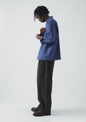 Tile Block Print Shirt | Misty Blue