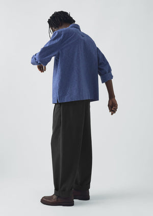 Tile Block Print Shirt | Misty Blue