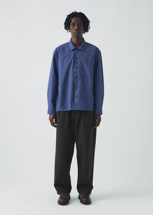 Tile Block Print Shirt | Misty Blue