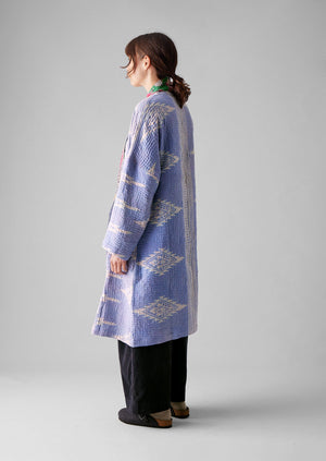 Repurposed Kantha Coat | Blues