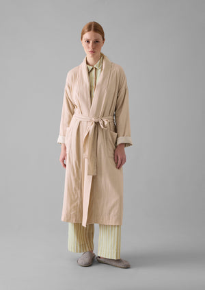 Soft Double Faced Cotton Gown | Soft Heather/Celery