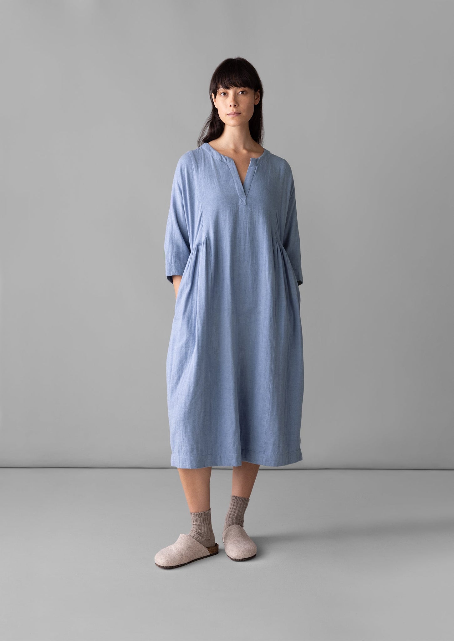 Soft Double Cotton Nightdress | Chambray