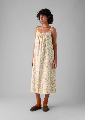 Scattered Kite Print Cotton Nightdress | Ecru/Multi