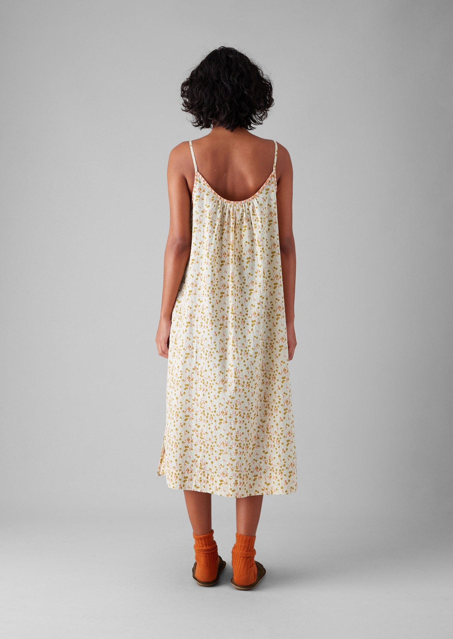Scattered Kite Print Cotton Nightdress | Ecru/Multi