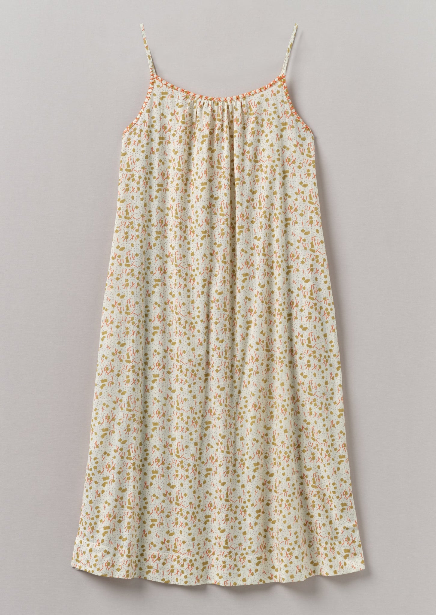 Scattered Kite Print Cotton Nightdress | Ecru/Multi