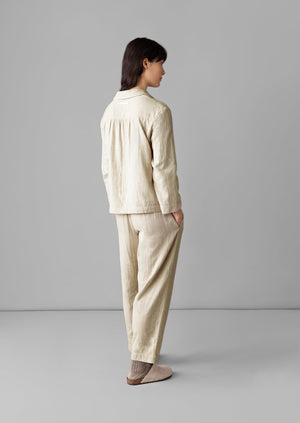 Mia Soft Double Cotton Pyjamas | Sand