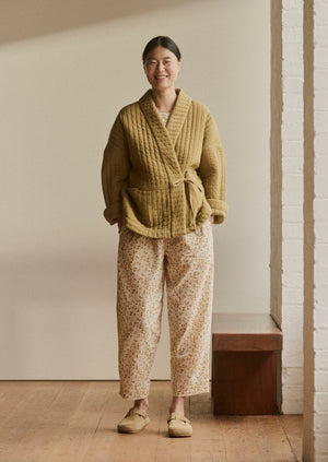 Scattered Kite Print Cotton Pyjamas | Ecru/Multi