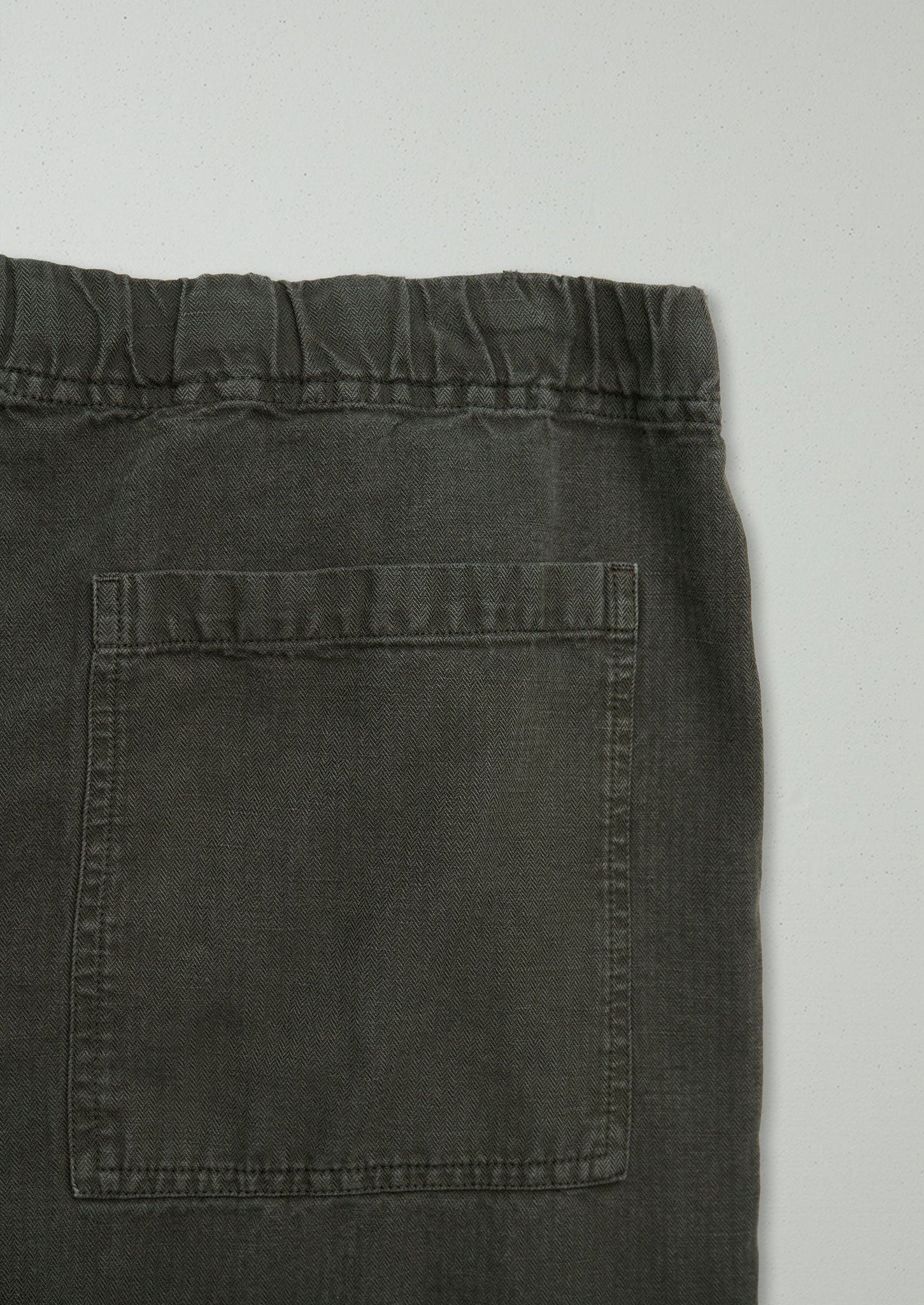 Reworn Mens Herringbone Trousers Size XL (032) | Dark Moss