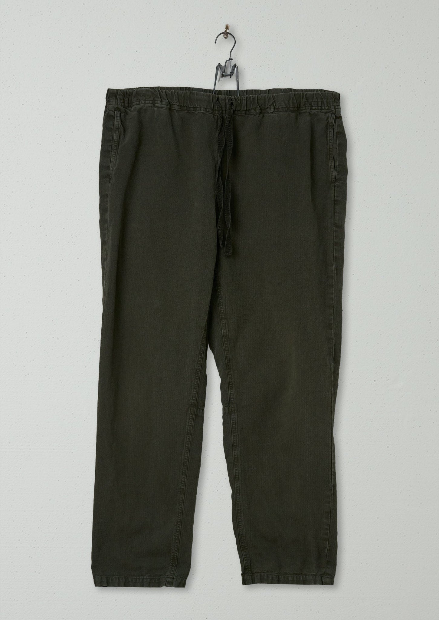 Reworn Mens Herringbone Trousers Size XL (032) | Dark Moss