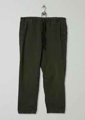 Reworn Mens Herringbone Trousers Size XL (032) | Dark Moss