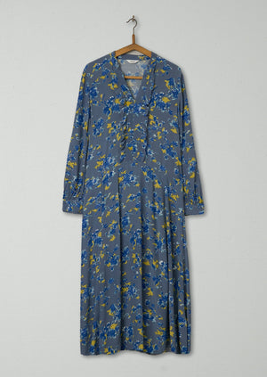 Reworn Floral Tiered Smock Dress Size 10 (1105) | Multi