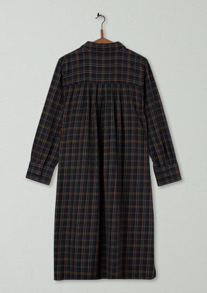 Reworn Cotton Swingy Shirt Dress Size 6 (731) | Slate