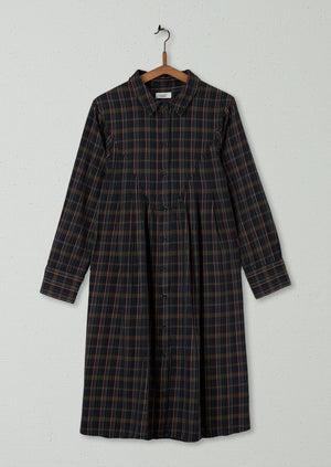 Reworn Cotton Swingy Shirt Dress Size 6 (731) | Slate