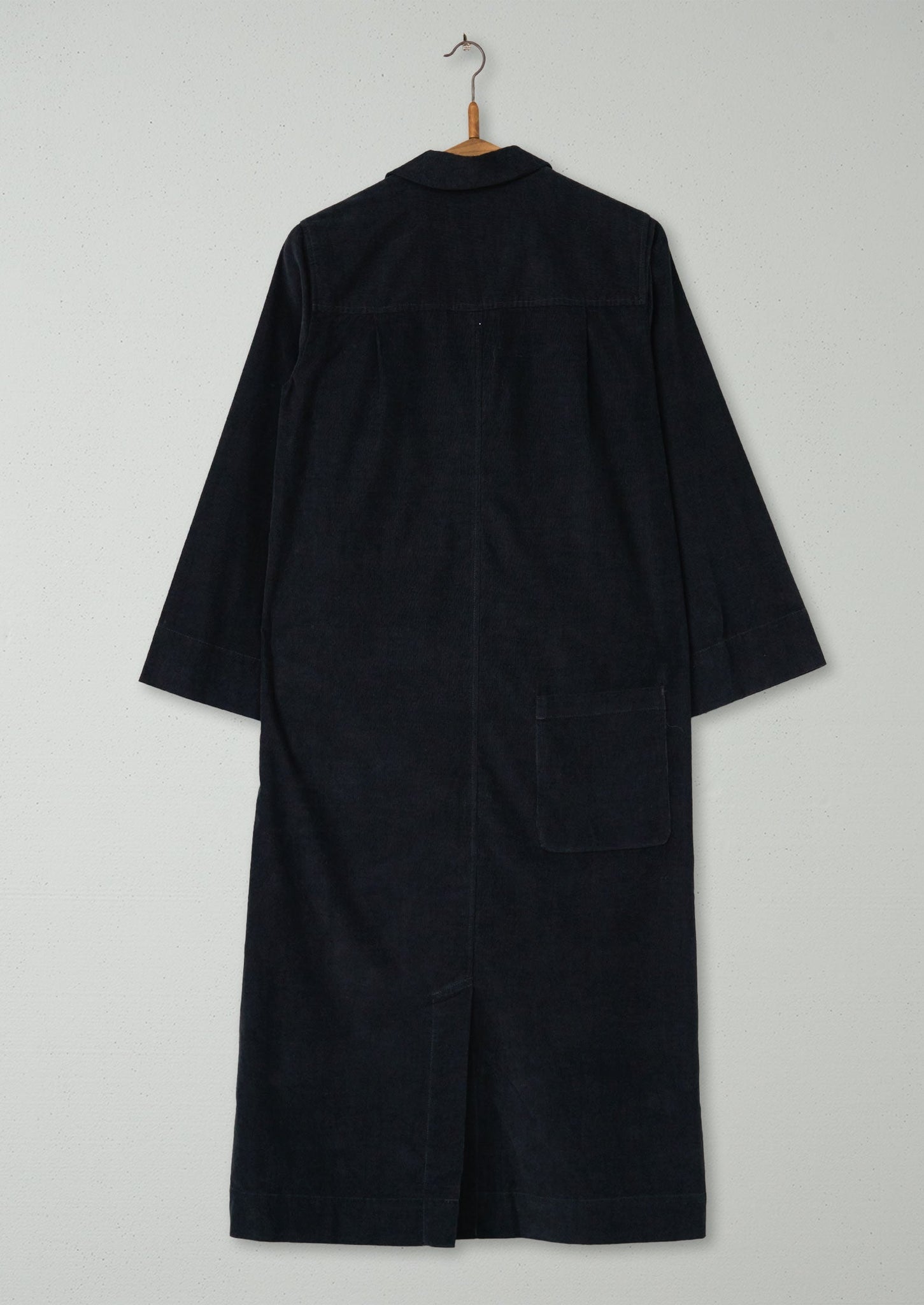 Reworn Needlecord Shirt Dress Size 6 (1065) | Brown Slate