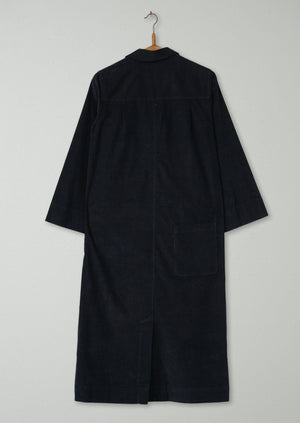 Reworn Needlecord Shirt Dress Size 6 (1065) | Brown Slate