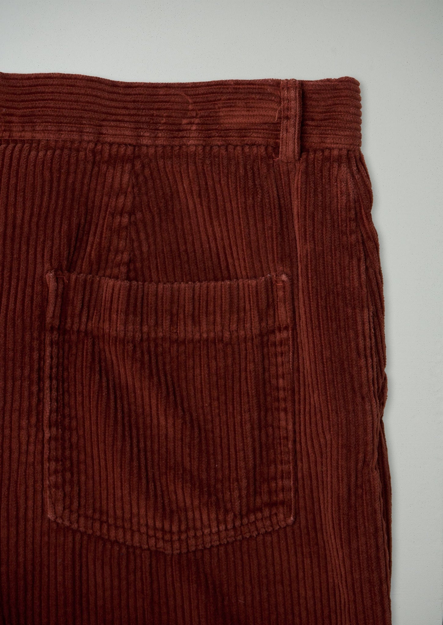Reworn Cord Wide Leg Trousers Size 18 (552) | Chestnut