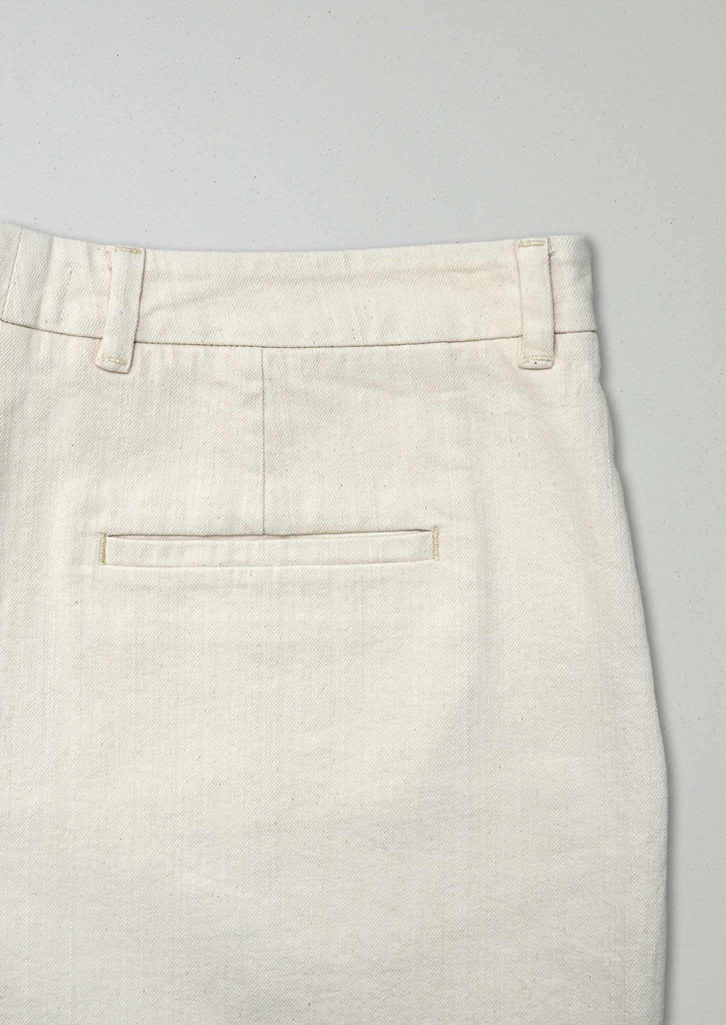 Reworn Denim Wide Leg Trousers Size 18 (721) | Ecru