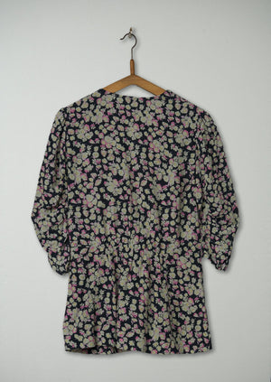 Reworn Floral Print Top Size 6 (394) | Multi
