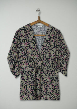 Reworn Floral Print Top Size 6 (394) | Multi