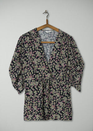 Reworn Floral Print Top Size 6 (515) | Multi