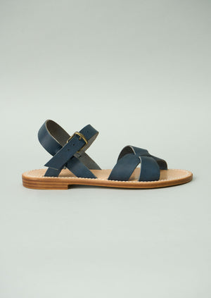 Reworn La Botte Gardiane Pac Sandals Size 36 (322) | Darkest Navy