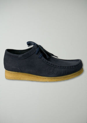 Reworn Clarks Wallabee Shoes Size 6 (186) | Dark Navy