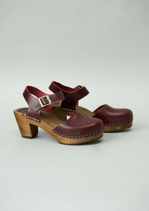 Reworn Kitty Clogs Heeled Clogs Size 41 (326) | Garnet