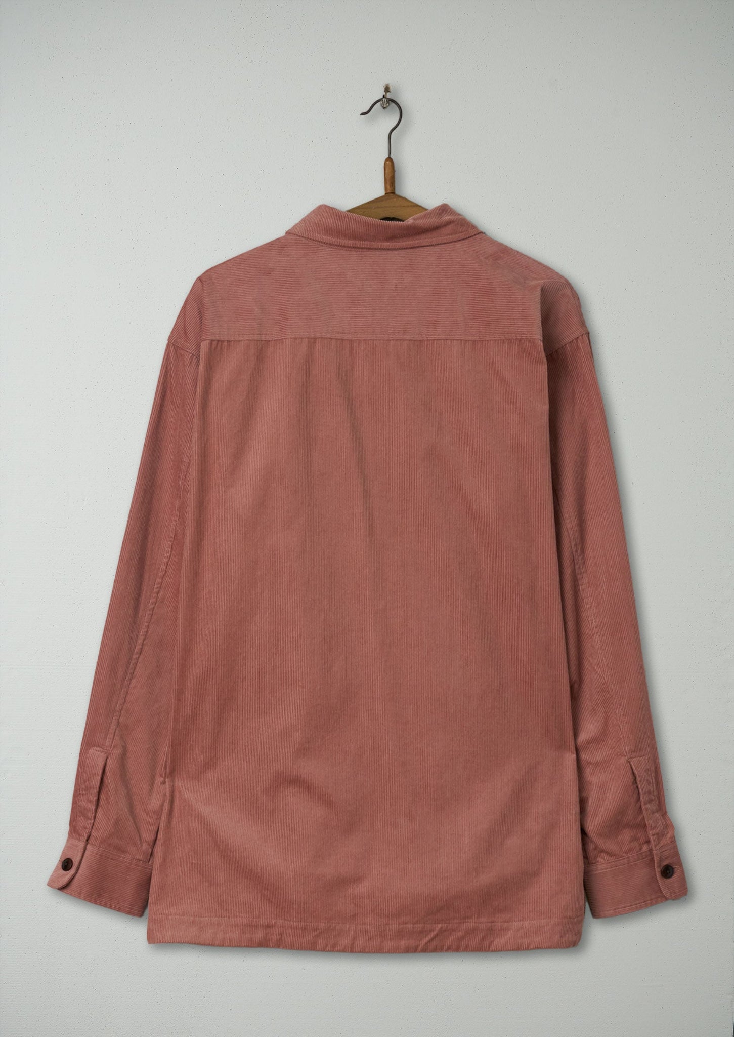 Reworn Mens Cord Shirt Size S (014) | Rose Quartz