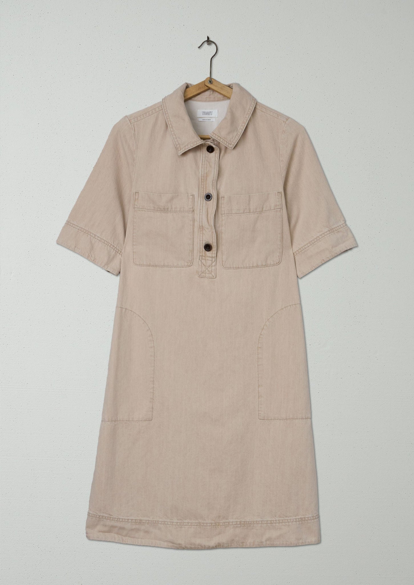 Reworn Denim Utility Dress Size 4 (1091) | Clay