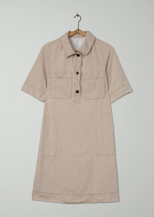 Reworn Denim Utility Dress Size 4 (1091) | Clay