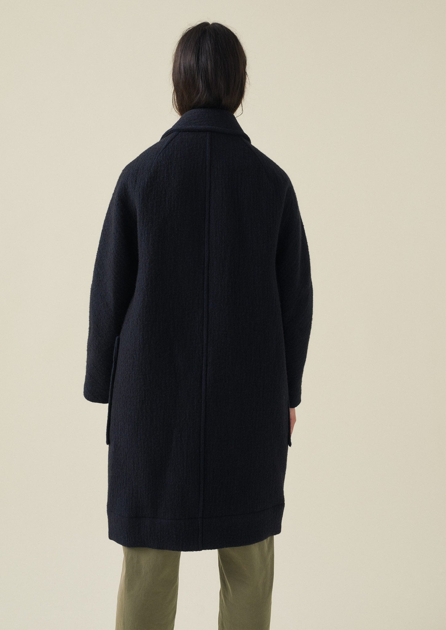 Textured Duffle Coat | Indigo